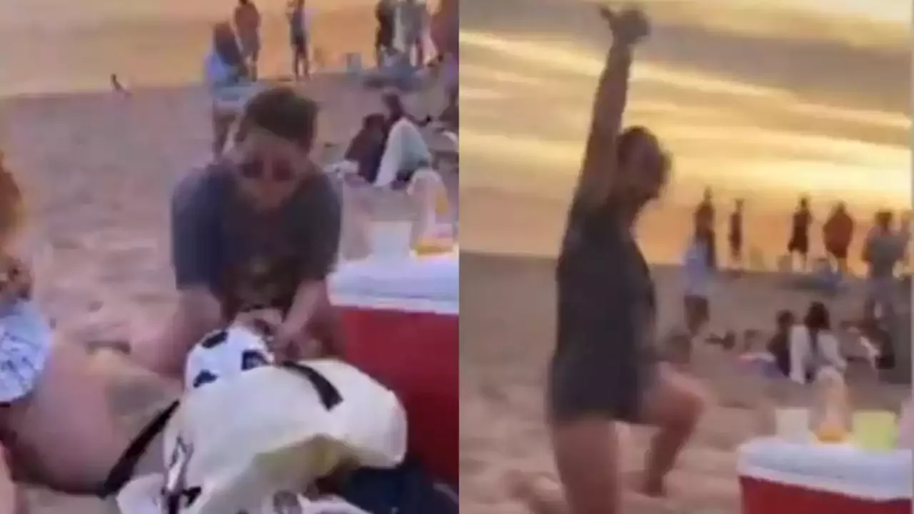 Video Se Cans Del Picadito En La Playa Les Pinch La Pelota Y Se