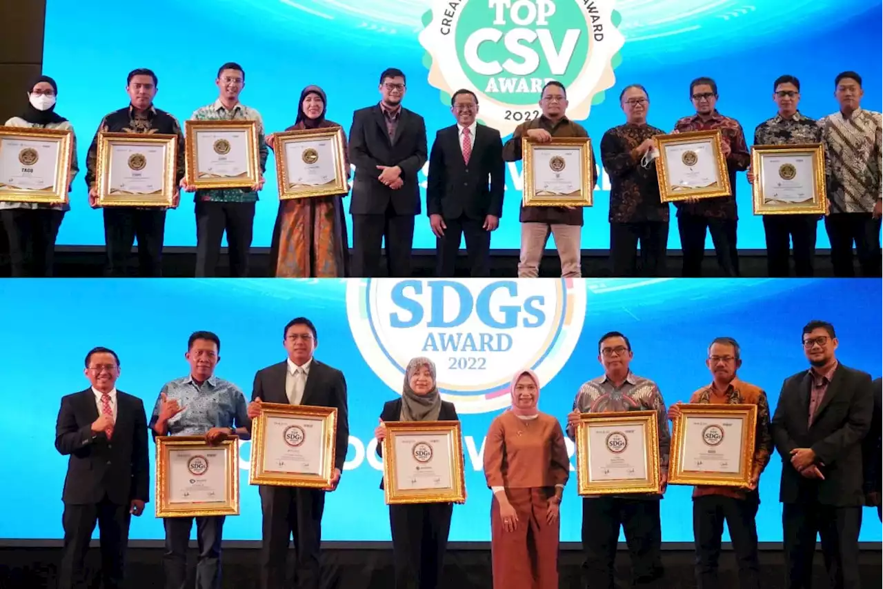 Belasan Perusahaan Ini Raih Top CSV Award 2022 Top SDGs Award 2022