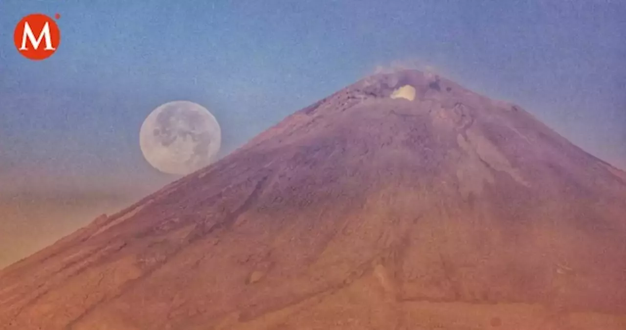 Actividad del volcán Popocatépetl 20 de marzo de 2022 México