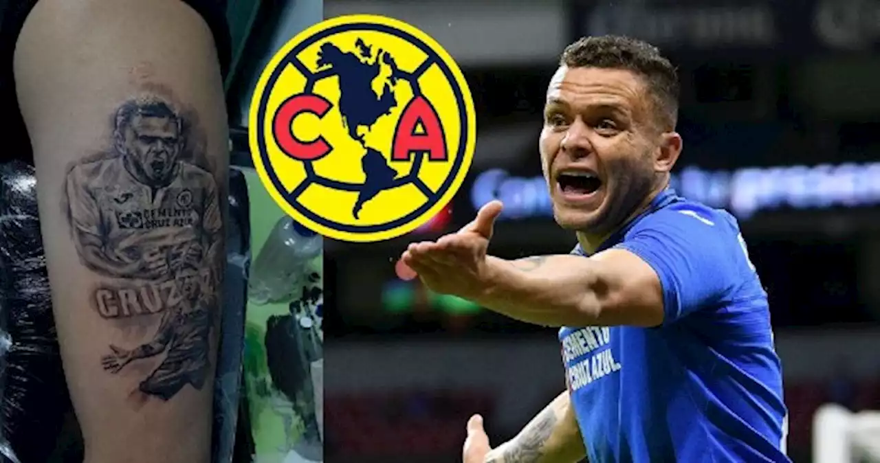 América Fan de Cruz Azul que se tatuó a Cabecita Rodríguez bulleado