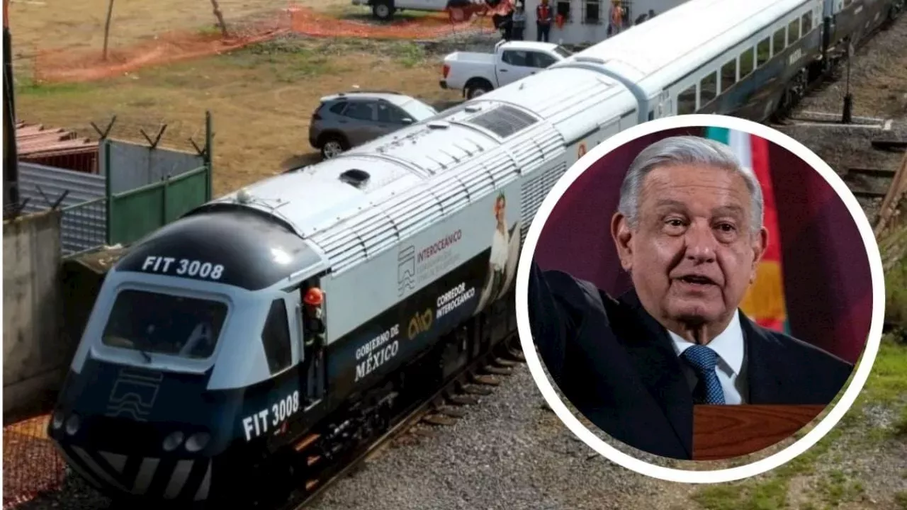 AMLO encabeza recorrido del Tren Interoceánico desde el sur de Veracruz