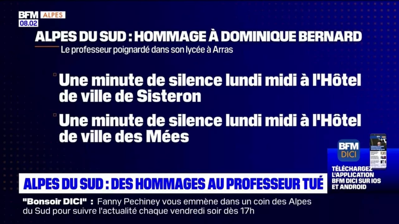 Enseignant tué à Arras des hommages organisés dans les Alpes du Sud