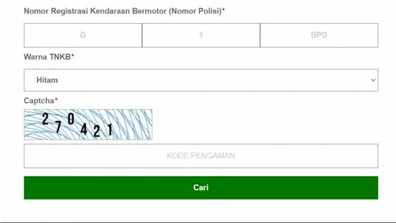 Cara Cek Pelat Nomor Kendaraan Secara Online Untuk Tahu Informasi