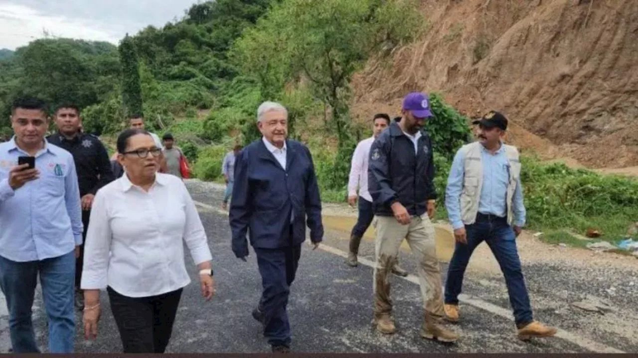 AMLO llega a Acapulco para evaluar daños por huracán Otis México