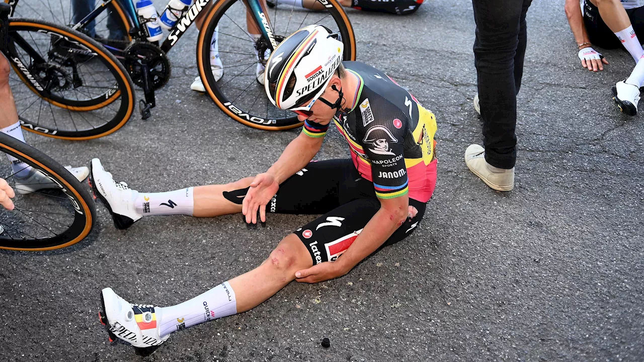 Tour de Lombardie Remco Evenepoel pris dans une chute dès les