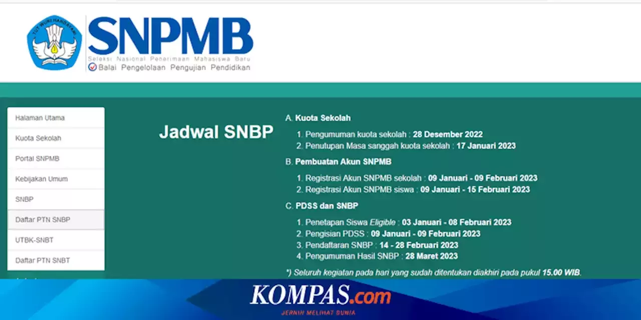 Pendaftaran SNBP 2023 Cara Daftar Link Tanggal Dan Syaratnya