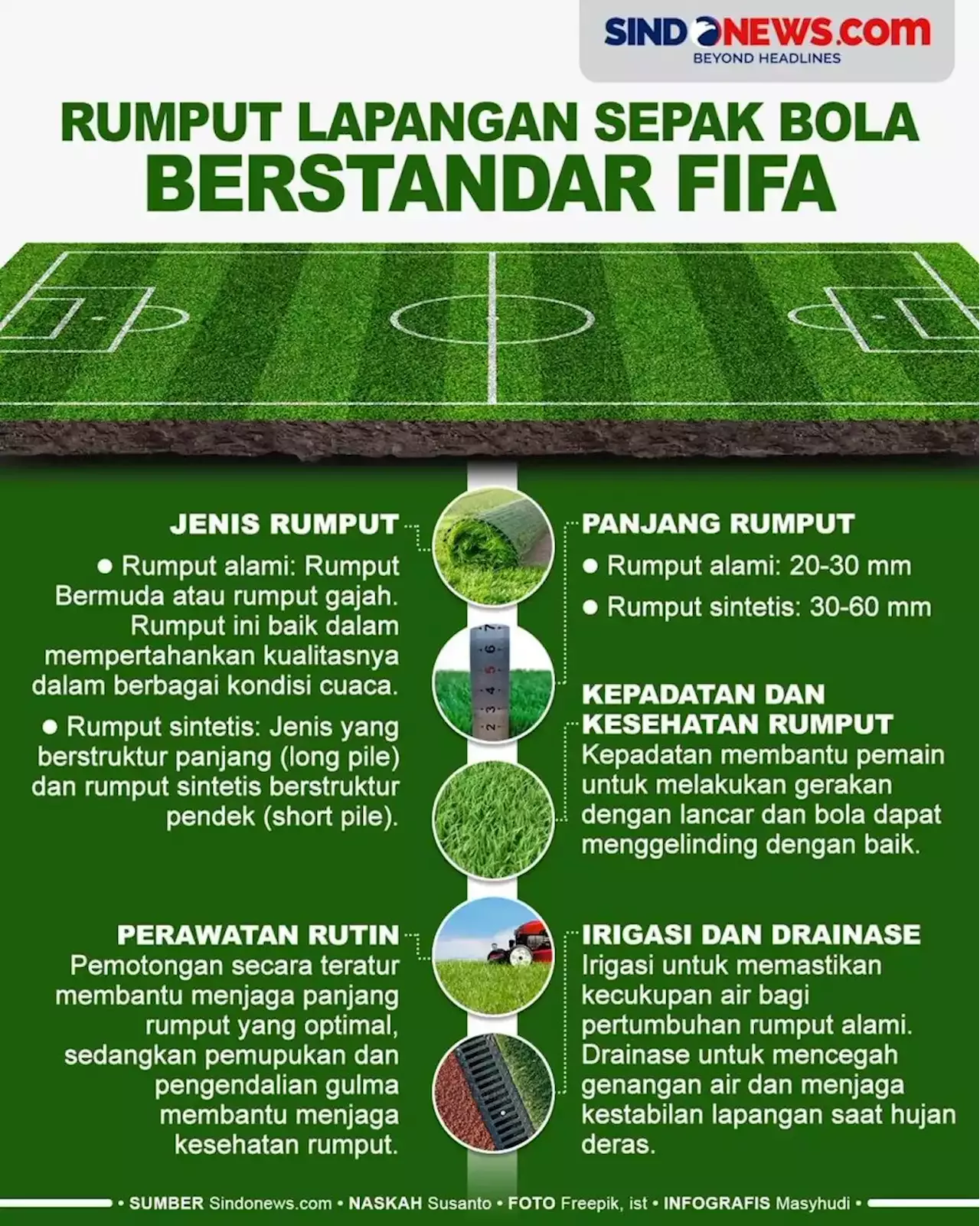 Inilah Rumput Lapangan Sepak Bola Yang Sesuai Standar Fifa