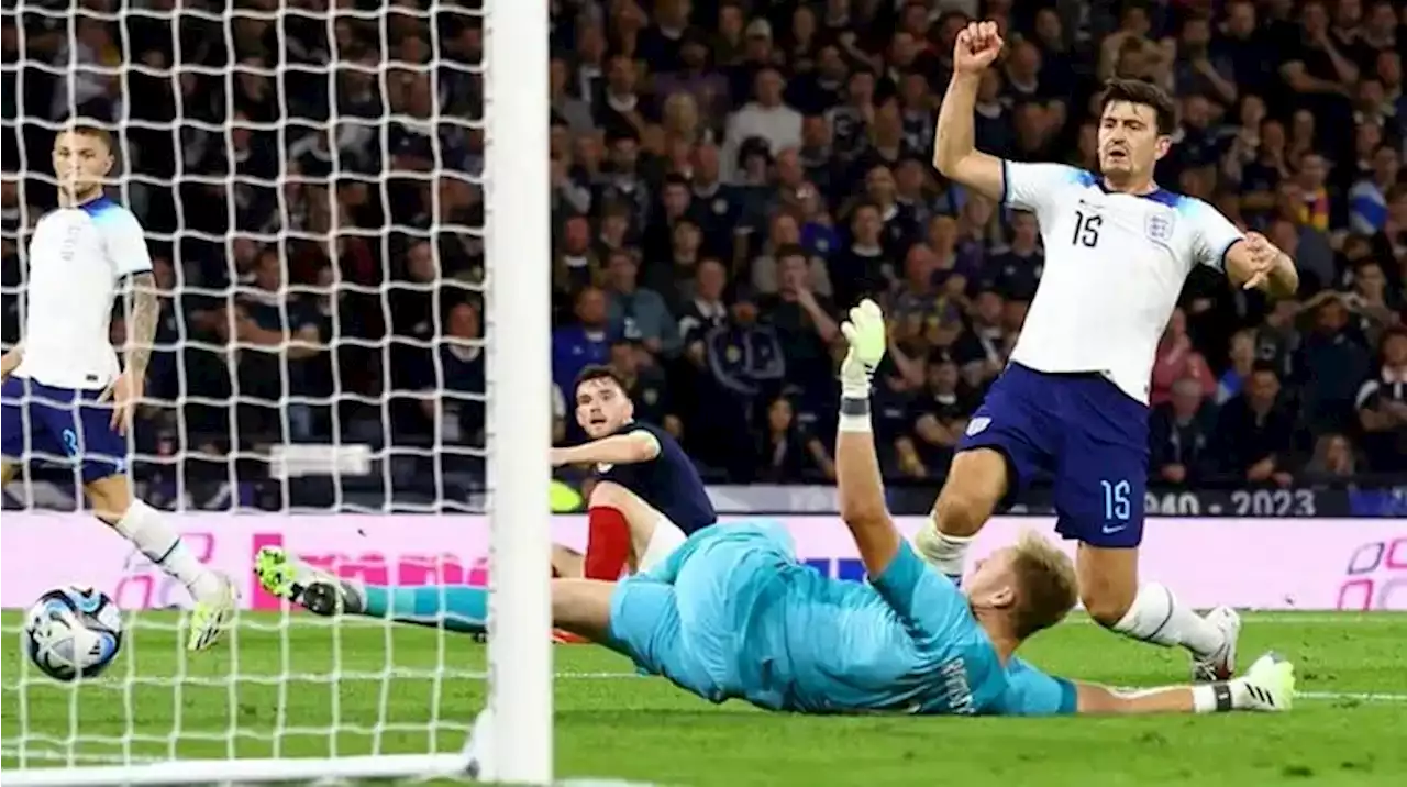 Harry Maguire convirtió un gol en contra en el seleccionado inglés