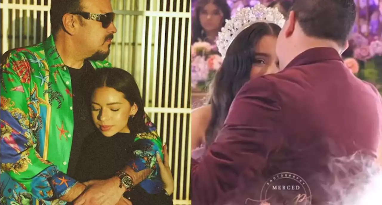 Ángela y Pepe Aguilar hacen una aparición especial en la fiesta de XV