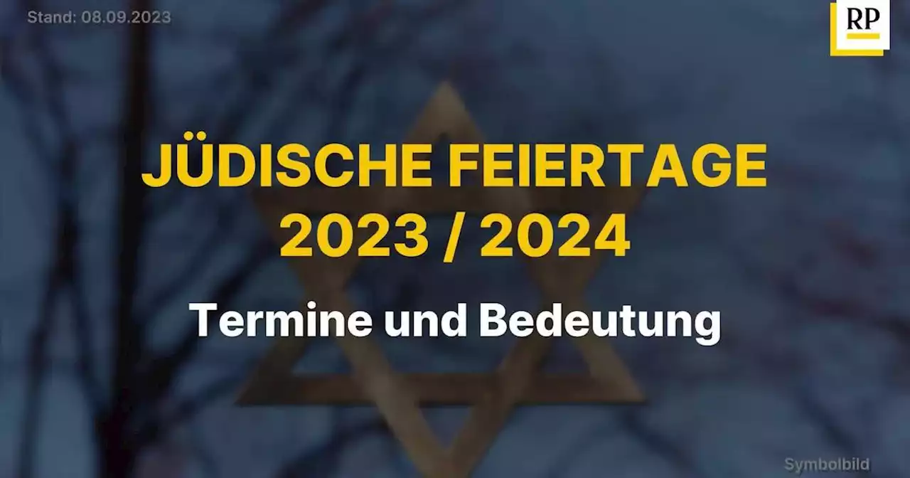 Video Jüdische Feiertage 2023 2024 Termine und Bedeutung ประเทศไทย