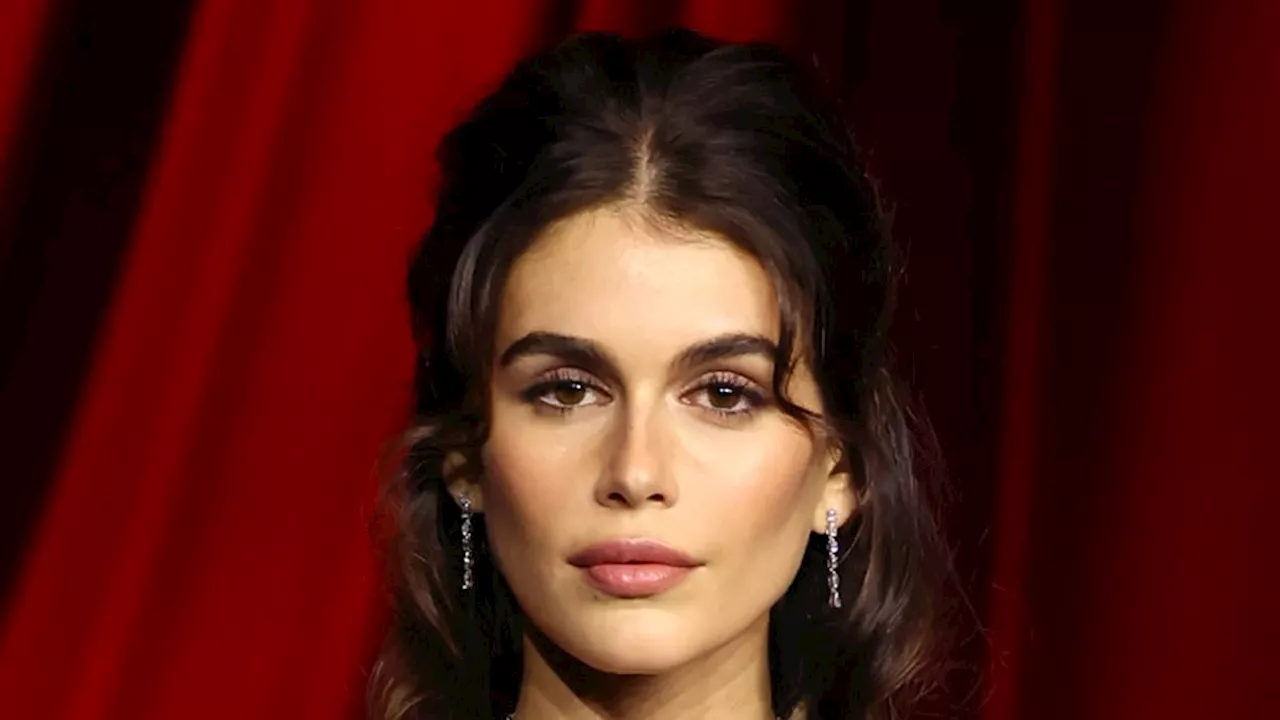 Kaia Gerber Is The Epitome Of Gothic Elegance In A Beaded Flowy Gown At