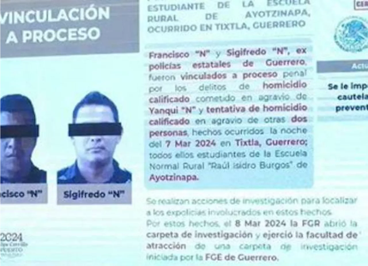 Vinculan a proceso penal a dos policías por el asesinato de estudiante