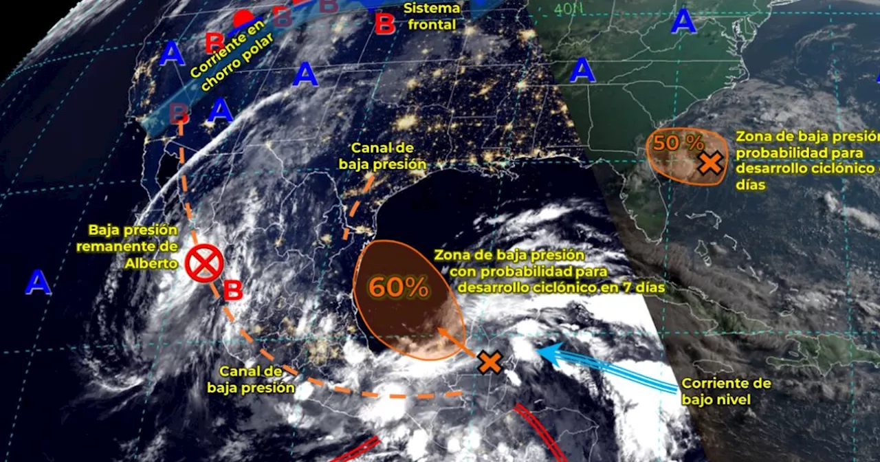 Clima Mexico Efectos De Alberto Conagua Detecta Dos Zonas De Baja