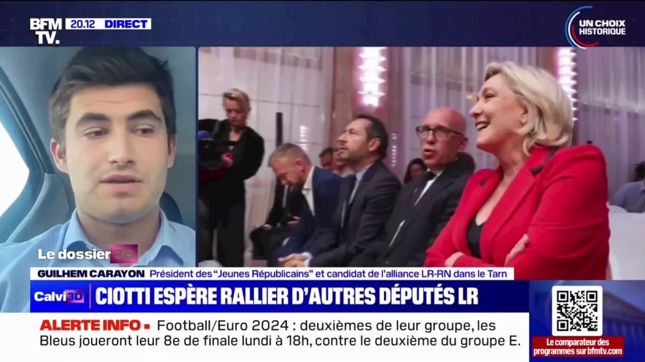 Alliance LR RN Guilhem Carayon président des Jeunes Républicains