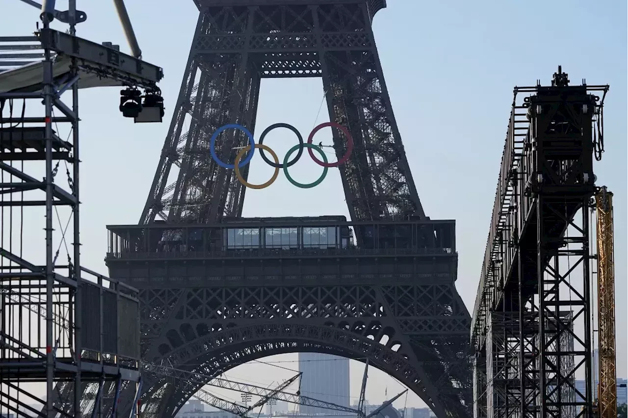 Paris Olympics Organizers Unveil A Display Of Five Olympic Rings