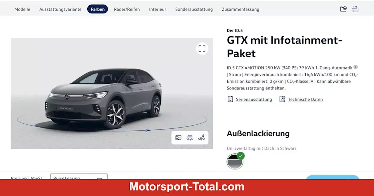 Vw Id Gtx Erh Lt Neuen Kwh Akku Mit Mehr Ladeleistung