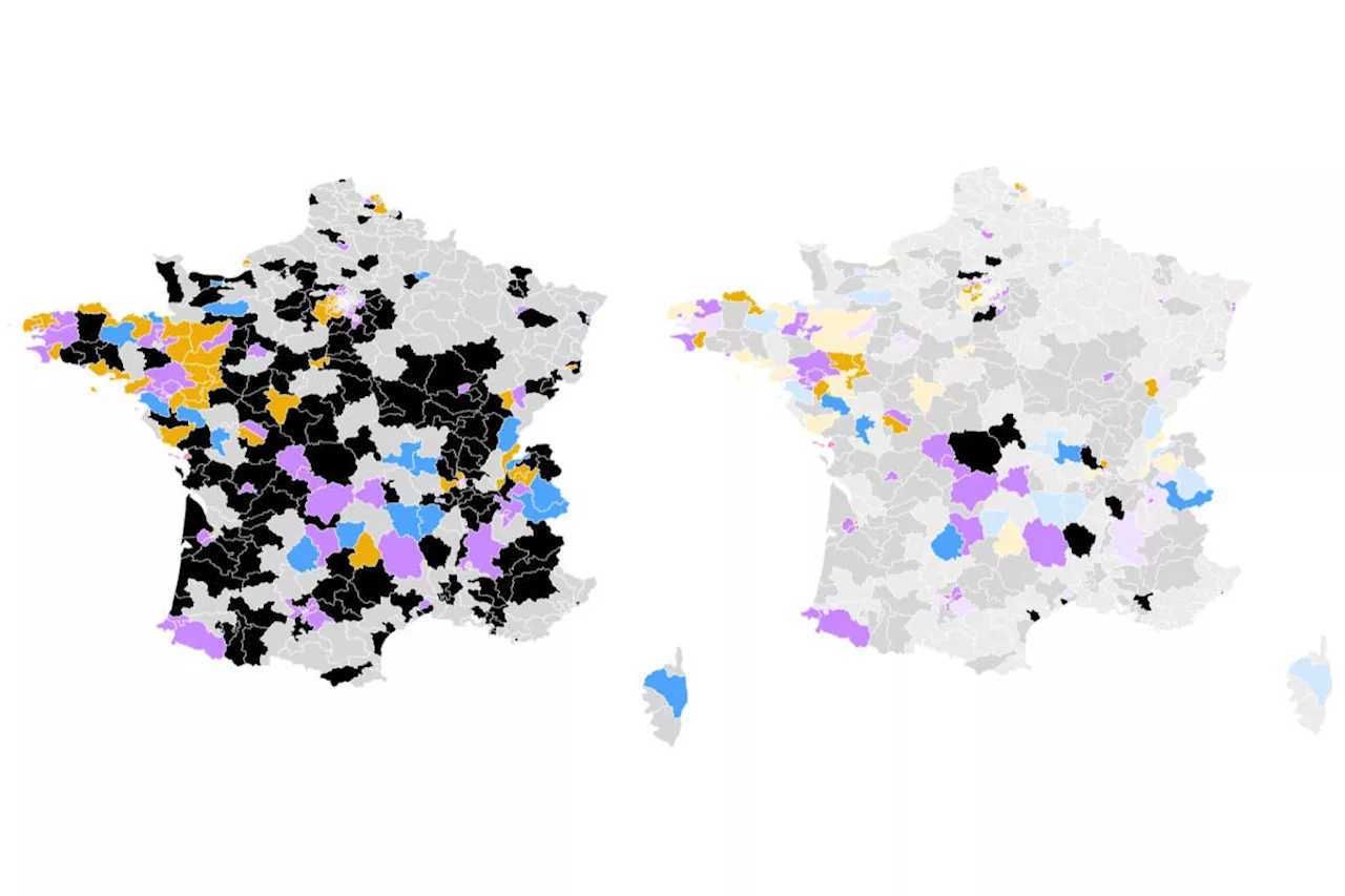 Législatives 2024 combien de triangulaires au second tour La carte