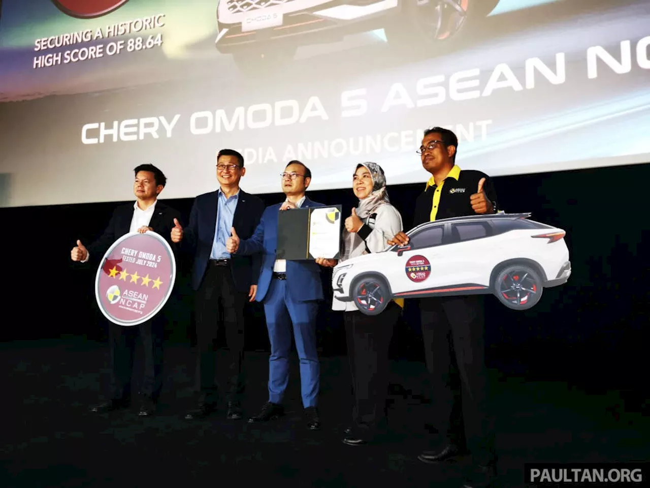 Chery Omoda Scores Five Star Asean Ncap Rating With Points