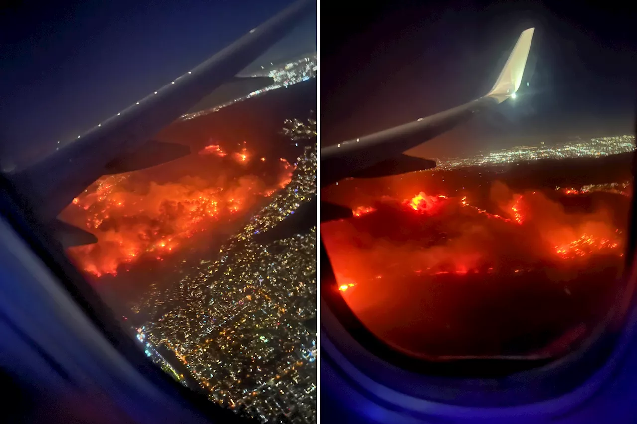 Passengers Divert Flights To Capture Wildfires Raging Across Southern