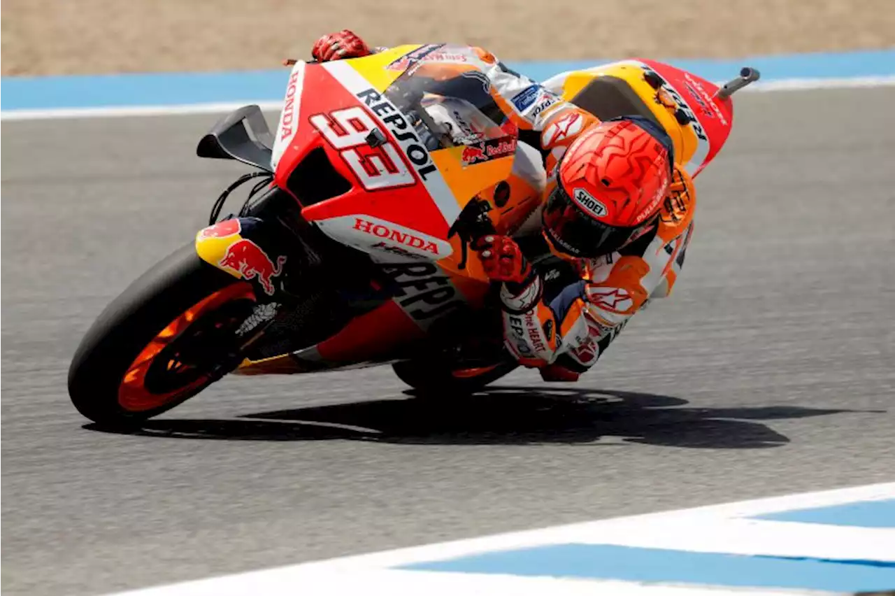 Penyebab Marc Marquez Nyaris Terjatuh di MotoGP Spanyol 2022 : Okezone Sports