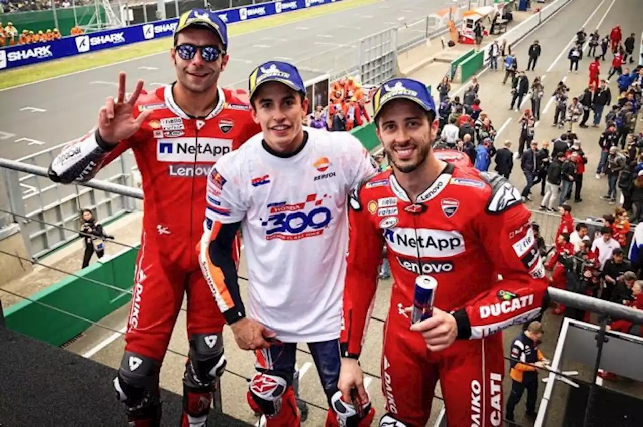 Raih Podium Kedua, Dovizioso Akui Kecepatan Marquez di MotoGP Prancis 2019 : Okezone Sports