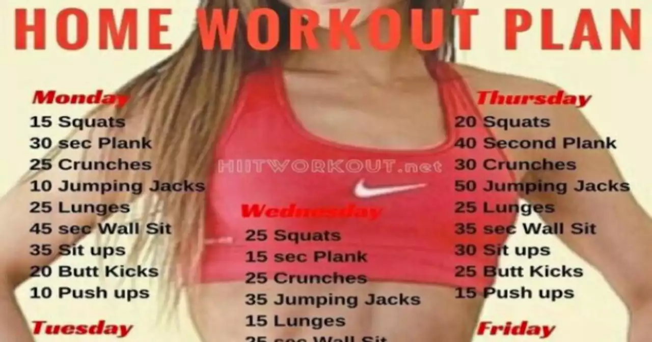 10 Week No-gym Home Workout Plan