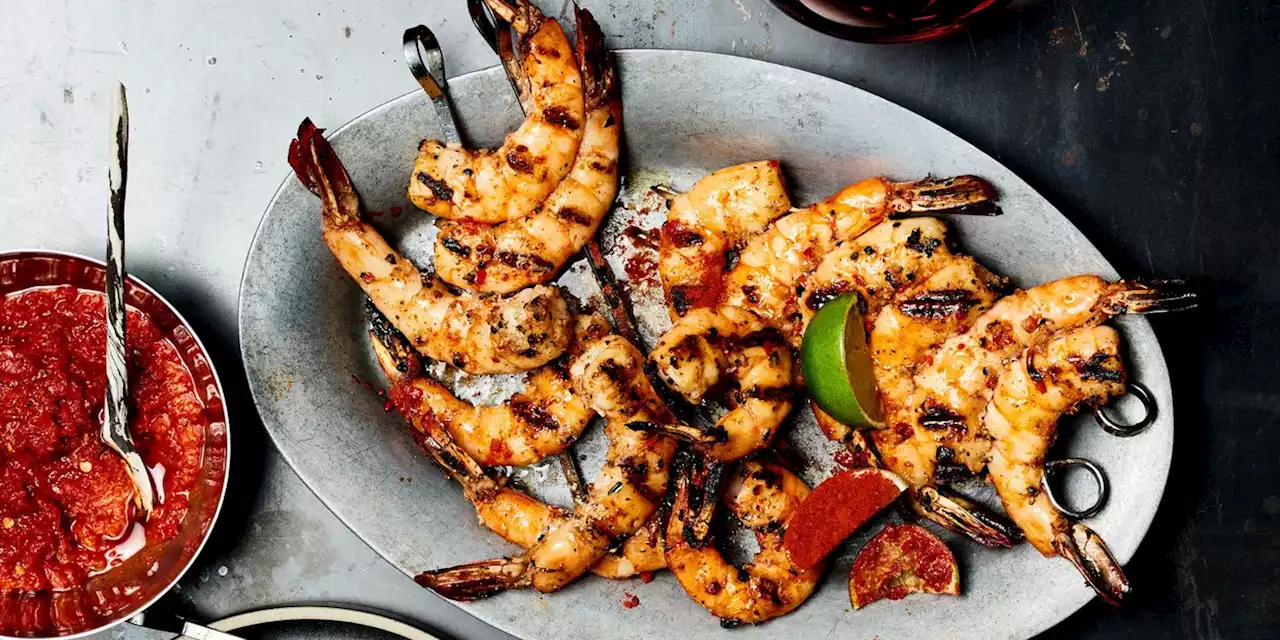 Grilled Garlic-and-Black-Pepper Shrimp