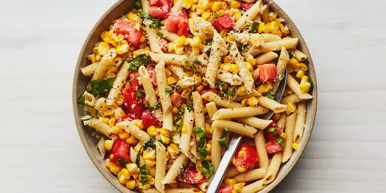 Pasta Salad with Tomatoes and Corn