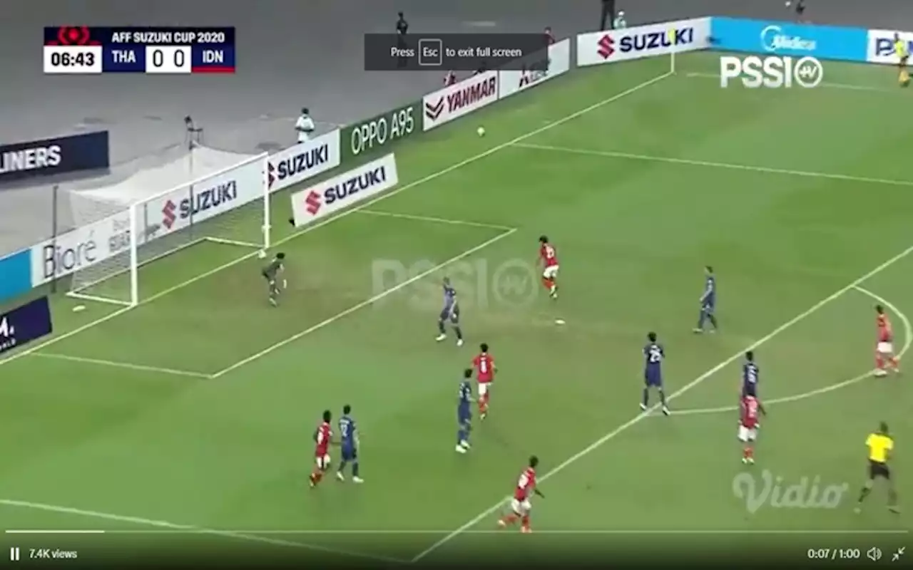 Video Gol Riky Kambuaya di Laga Thailand vs Indonesia Piala AFF 2020 | Bola - Bisnis.com