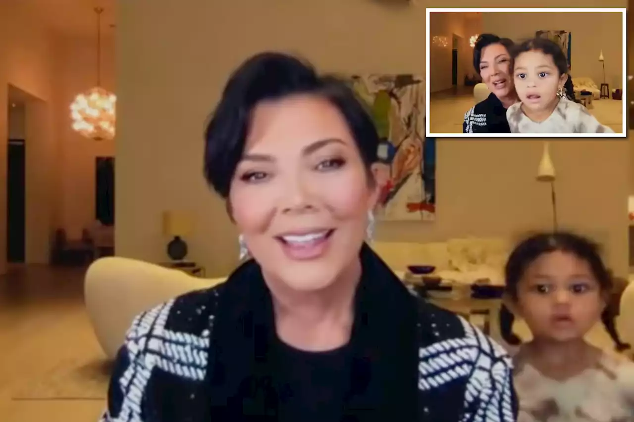 Kris Jenner dodges Kim Kardashian, Pete Davidson questions as Stormi crashes interview