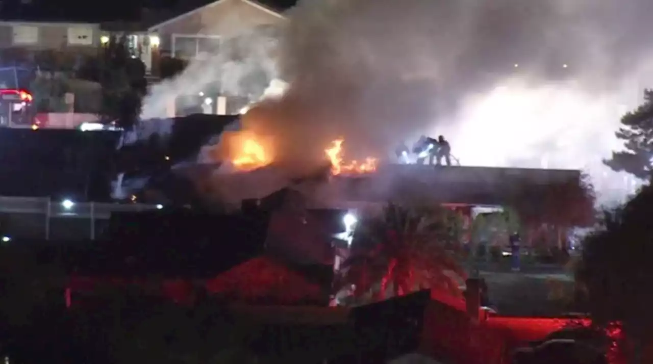 Sun Valley Fire Tears Through Single-Story Home