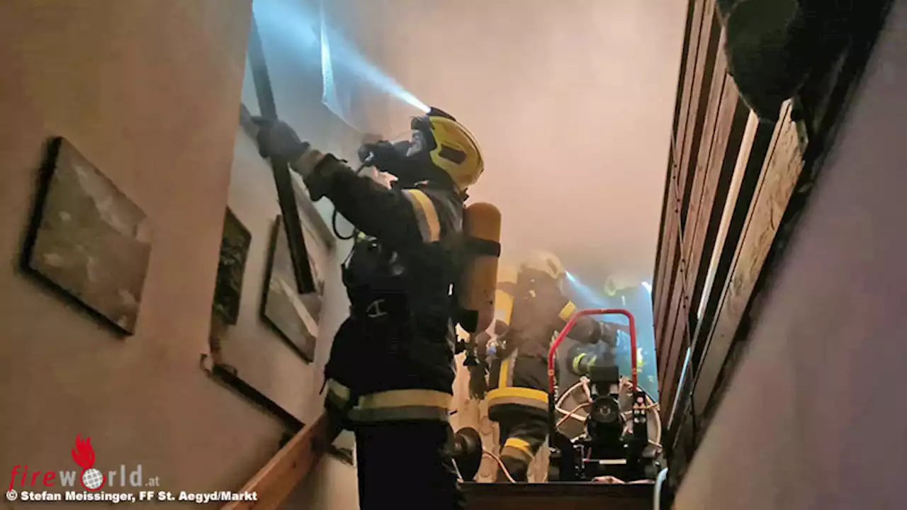 Nö: Wohnungsbrand in St. Aegyd → 93-Jährige per Rettungstuch ins Freie gebracht