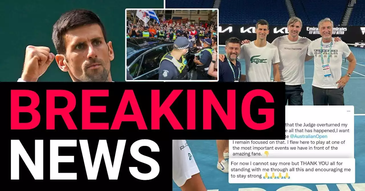 Novak Djokovic to compete at Australian Open after winning legal battle to stay