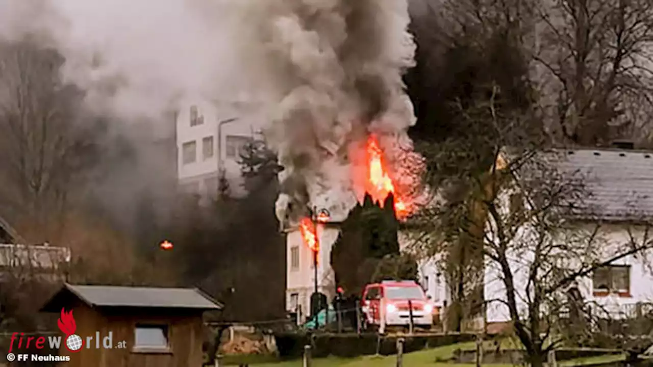 Nö: Nitroverdünnung beim Einheizen → Wohnhaus-Vollbrand mit einem Schwerverletzten in Weißenbach an der Triesting