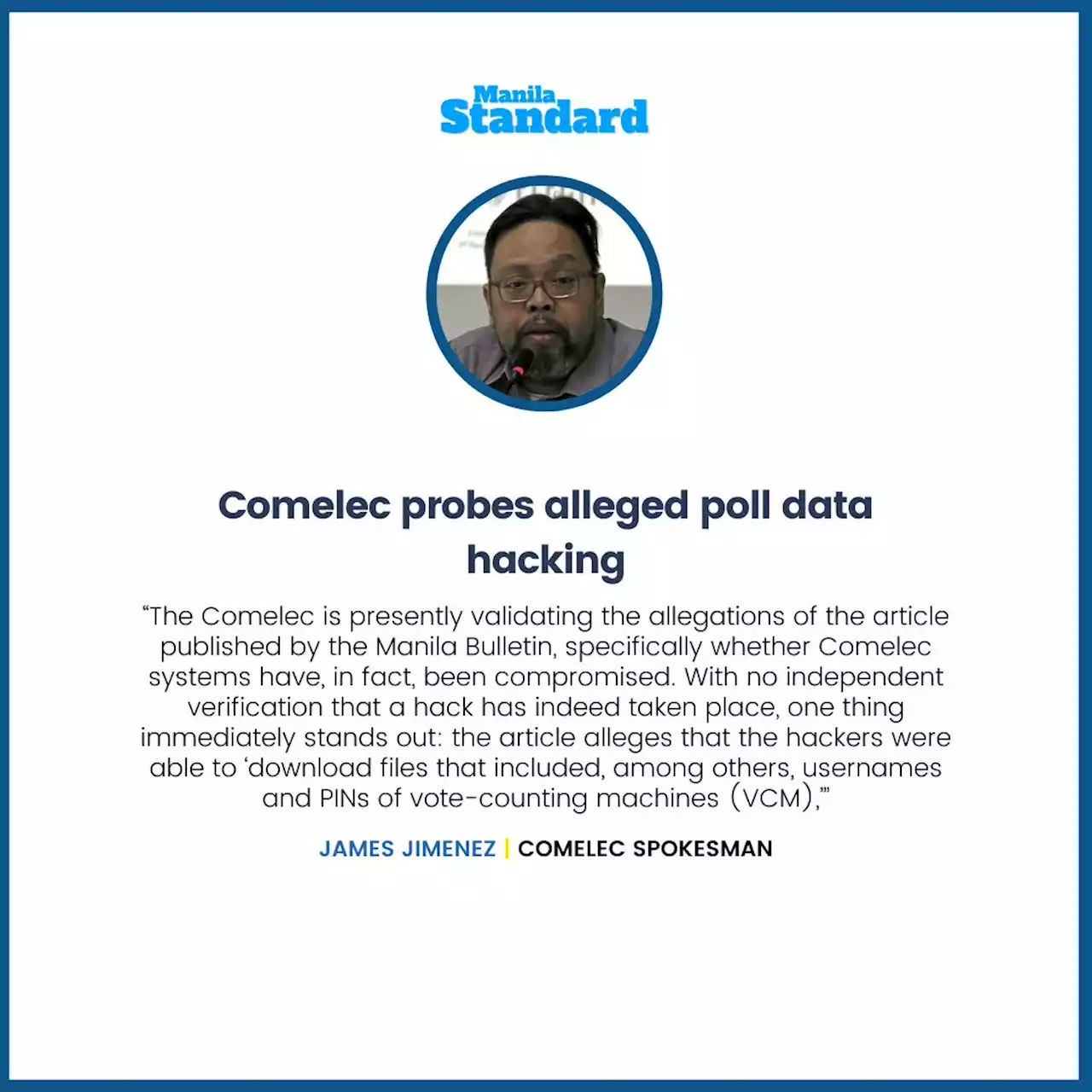 Comelec probes alleged poll data hacking