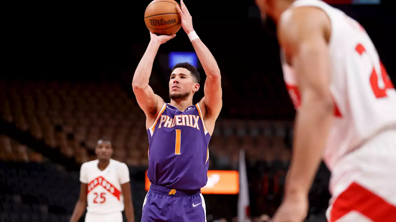 Watch: Devin Booker Complains About Raptors Mascot's Antics in Fan-Less Arena