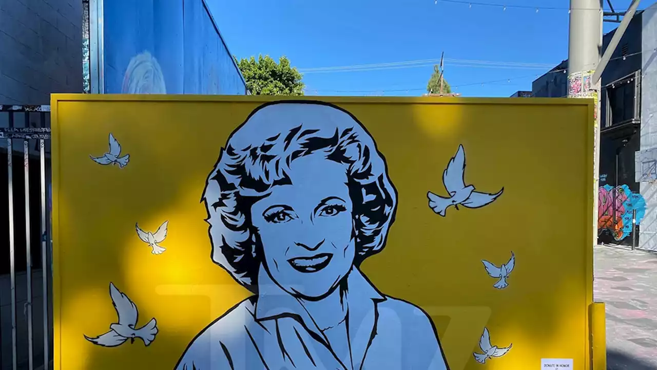 Betty White Mural Encourages Dog Rescue Donations