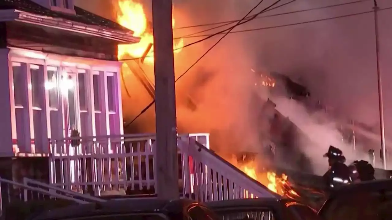 House Collapses as Fire Burns in NJ