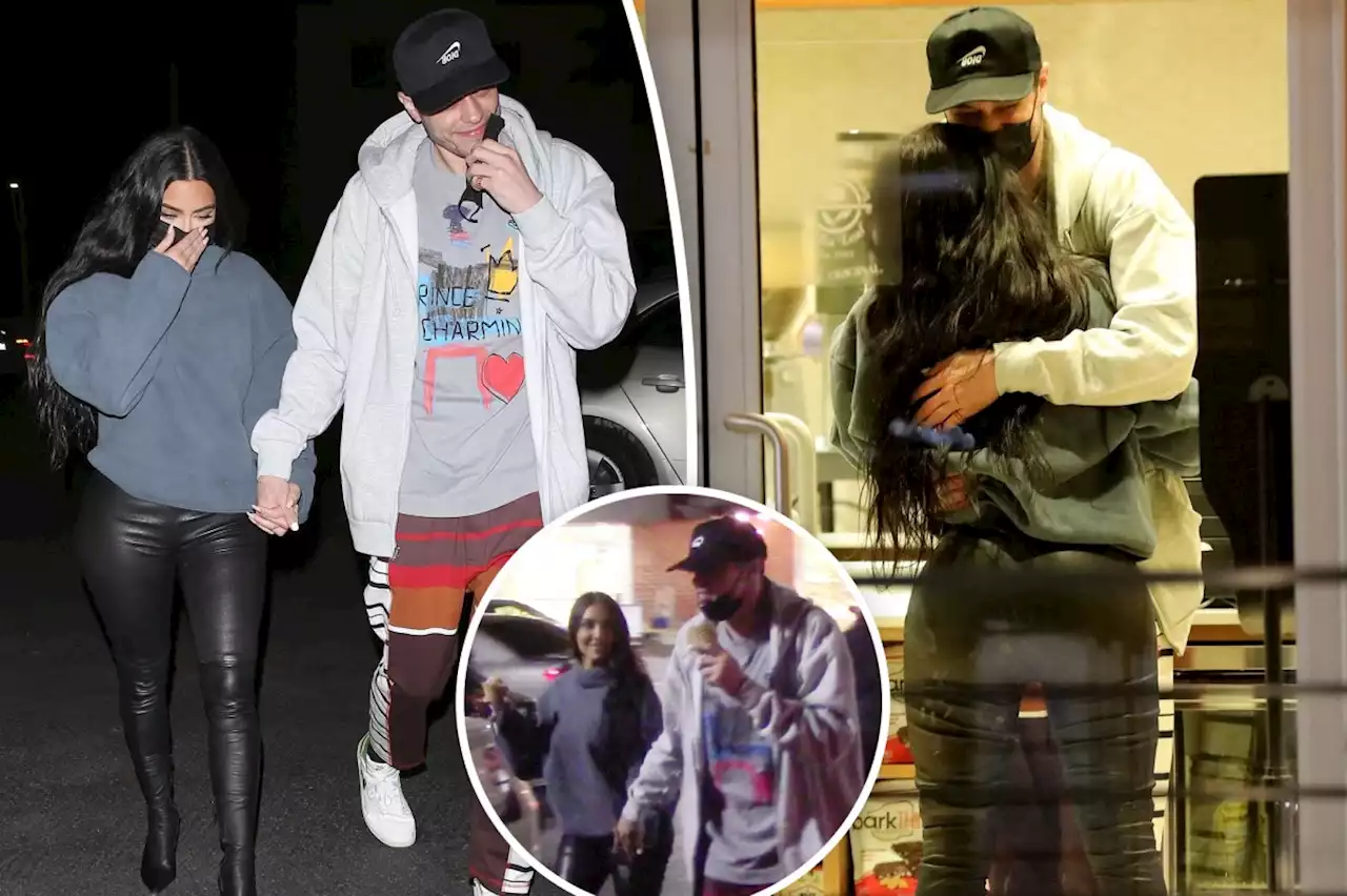 Kim Kardashian and Pete Davidson spotted cuddling during casual date night