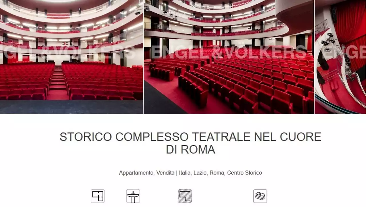 Roma, in vendita il Teatro Eliseo: l'annuncio da 24 milioni su un'agenzia immobiliare