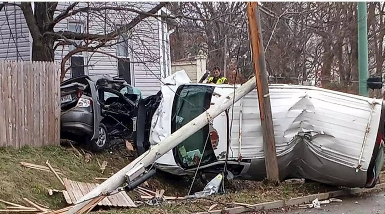 2 arrested after crashing stolen van in Canton, killing innocent driver