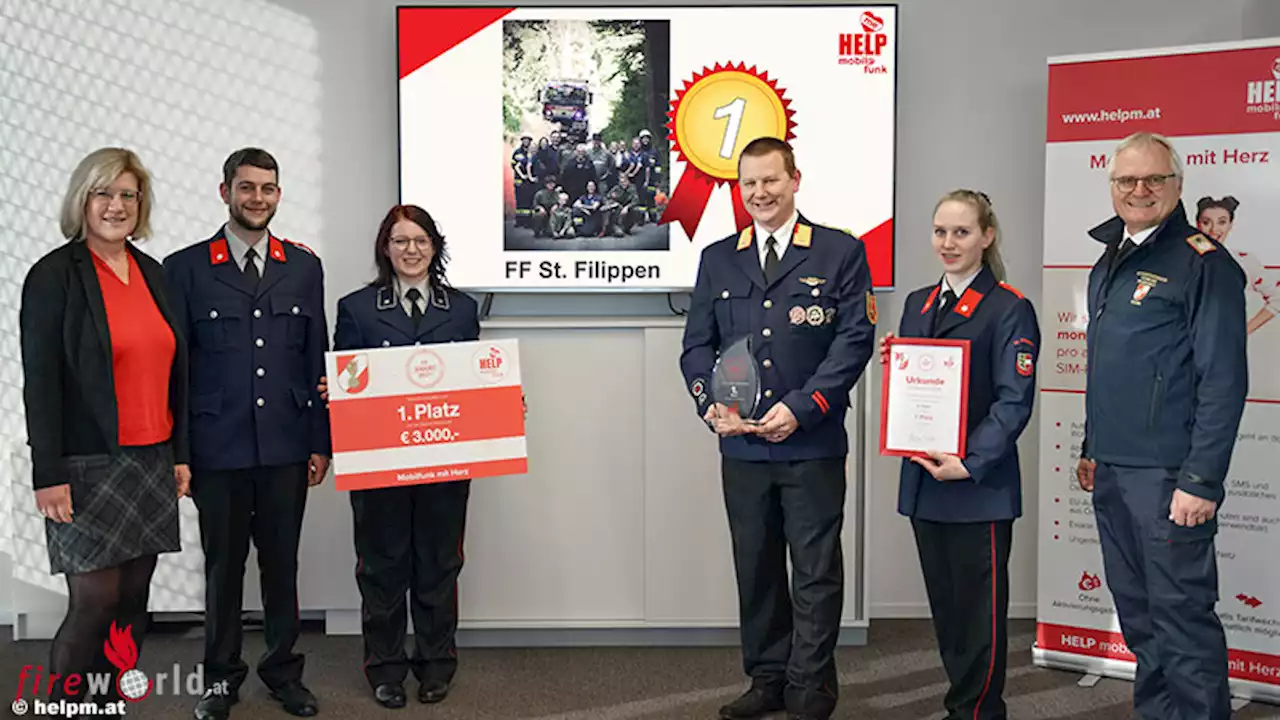 Gelebte Gemeinschaft: FF St. Filippen (Ktn) siegt beim vierten HELP mobile FF-Award 2021: 3.000 Euro Prämie