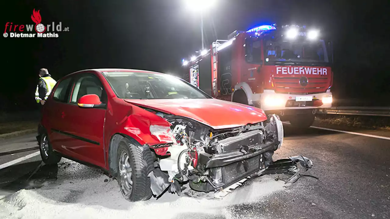 Vbg: Schleuderunfall mit Verletzung und Sperre der A14 bei Hohenems