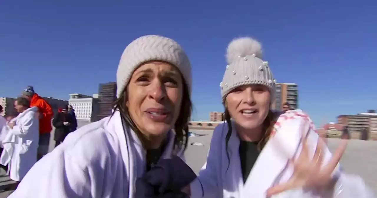 Watch Hoda and Jenna tackle the polar plunge (sort of)