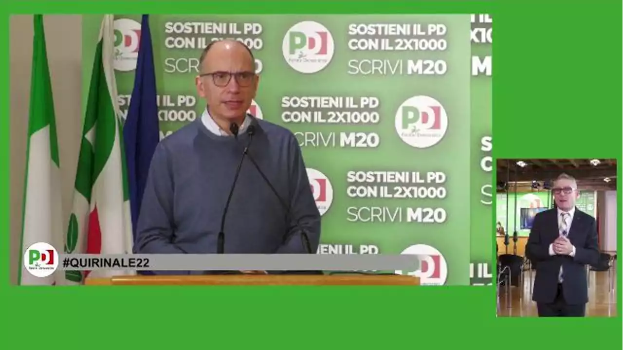 Letta: 'Berlusconi candidato al Quirinale rende le elezioni visibili in tutto il mondo'