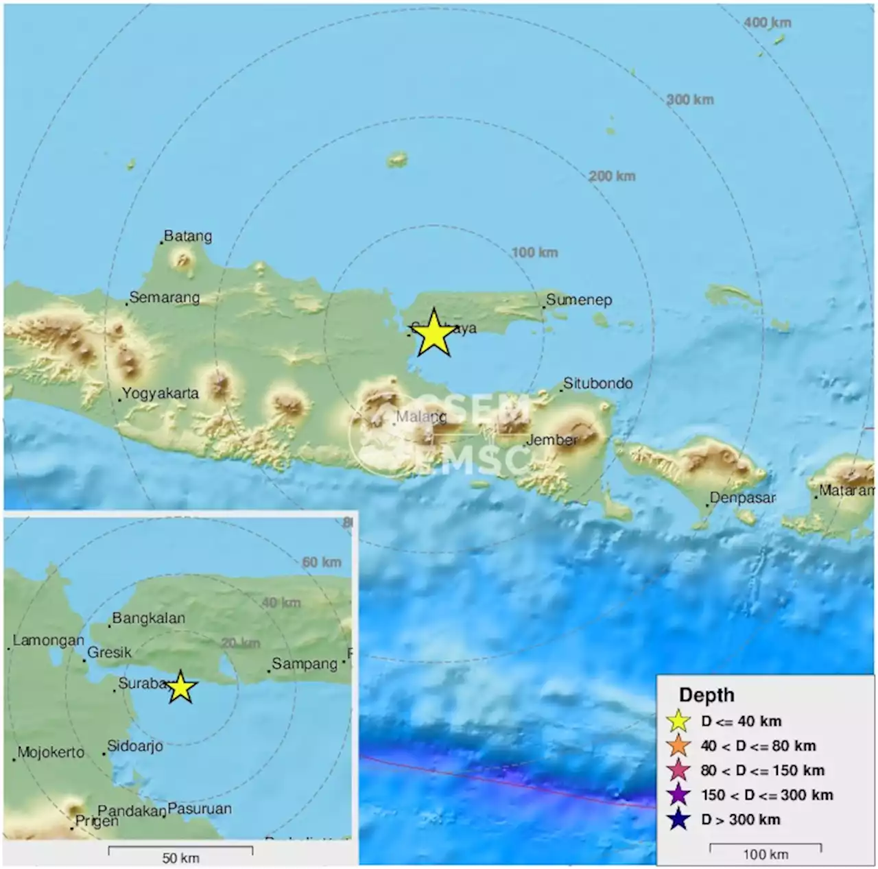 Earthquake, Magnitude 4.1 - JAVA, INDONESIA - 2022 January 15, 08:18:09 UTC