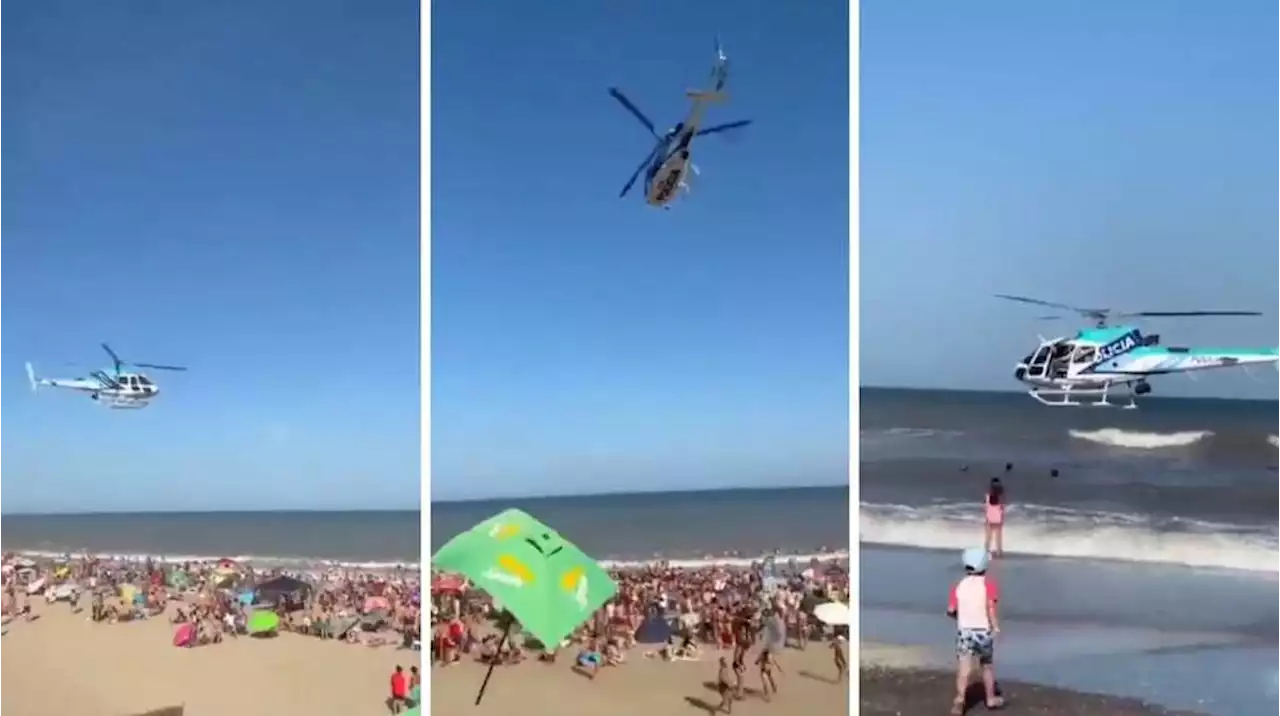 Sergio Berni confirmó que iba en el helicóptero que voló las sombrillas en una playa de Villa Gesell