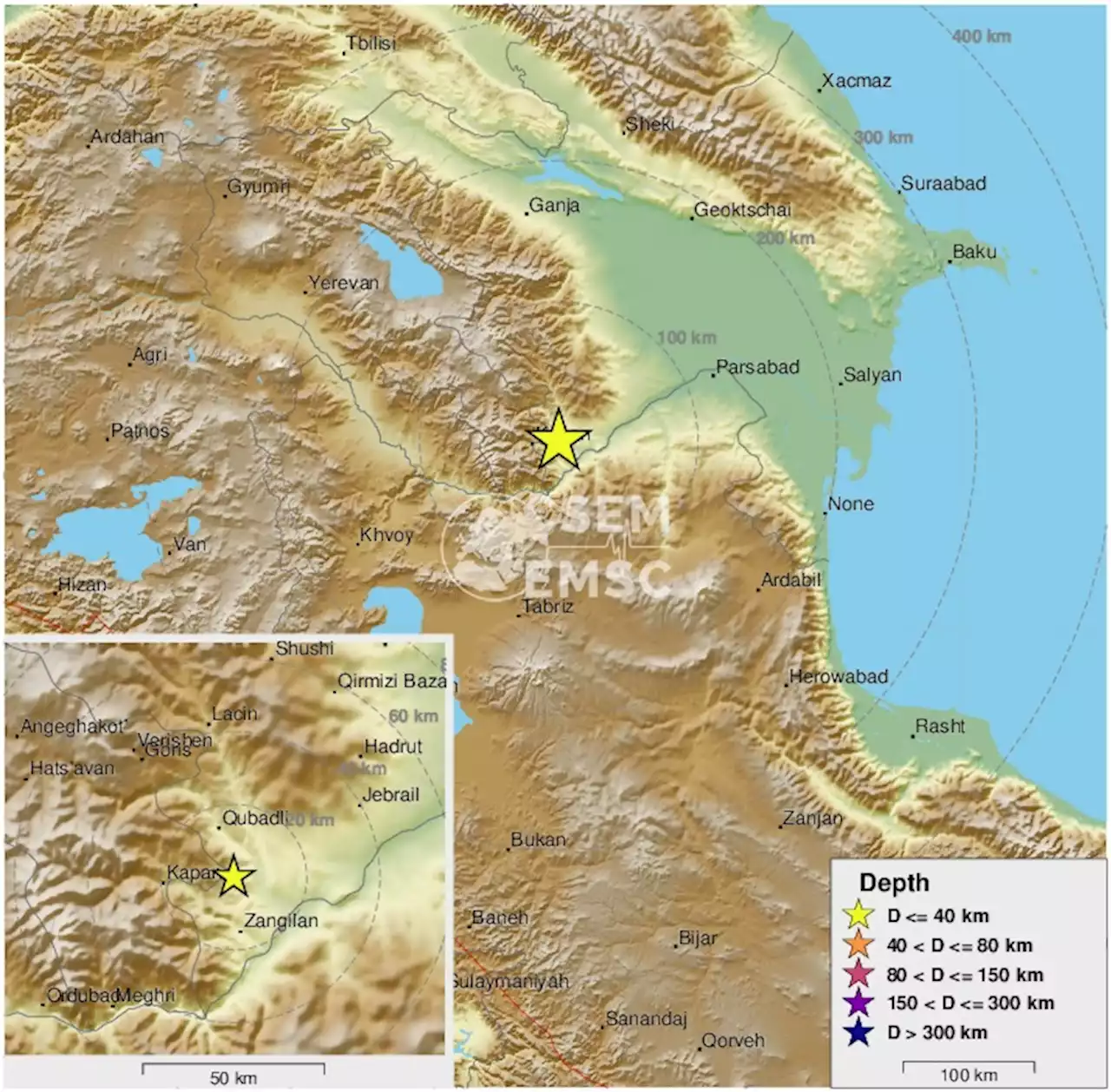 Earthquake, Magnitude 4.4 - AZERBAIJAN - 2022 January 16, 03:25:06 UTC