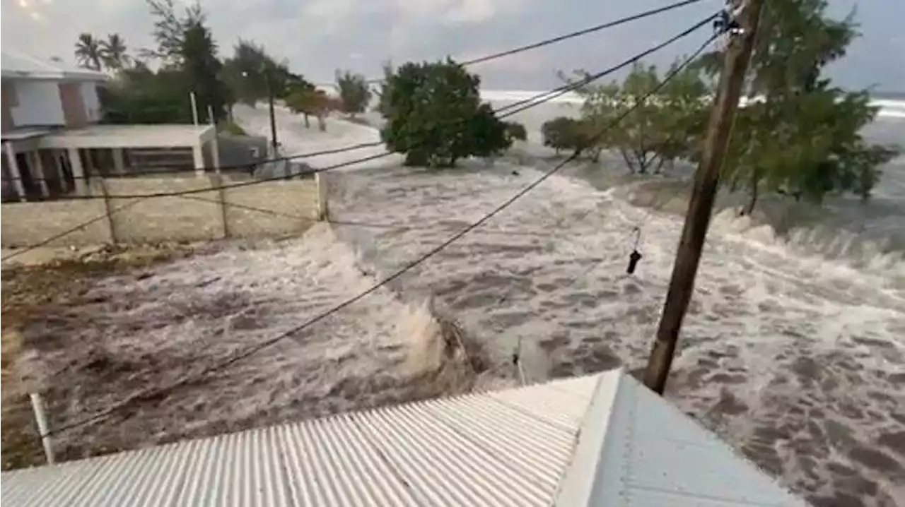 Letusan Gunung Berapi Bawah Laut di Pasifik Picu Gelombang Tsunami di Tonga - Tribunnews.com