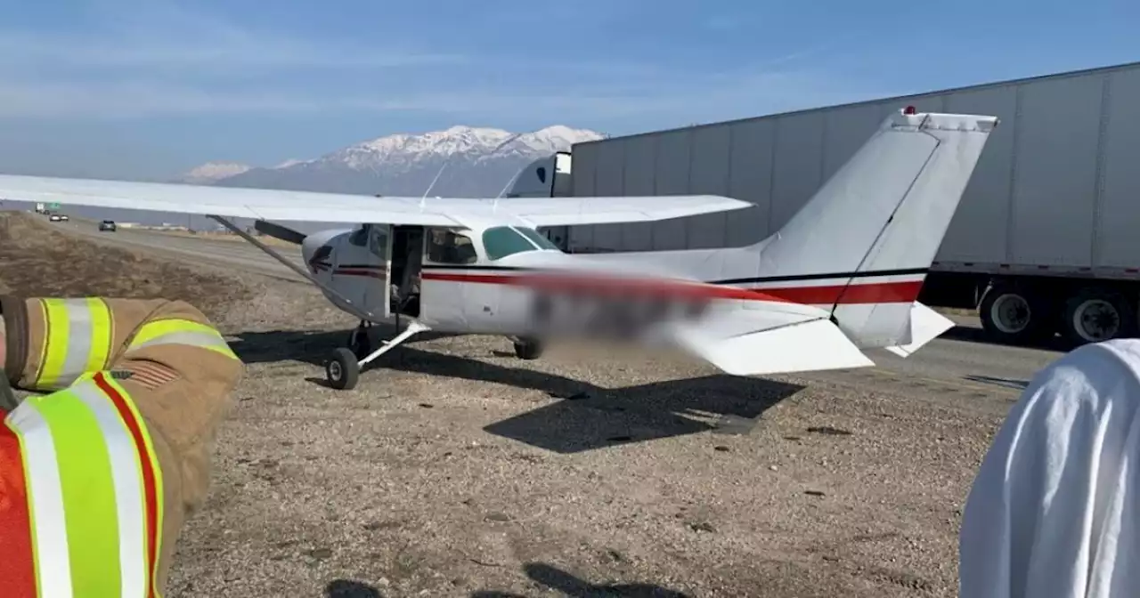 Small plane makes emergency landing on I-15 in Box Elder County